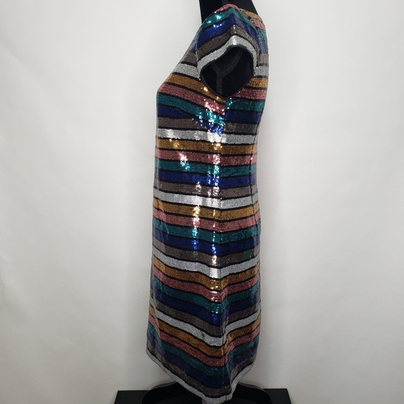 Vince Camuto striped sequin tshirt dress - Picture 4 of 6